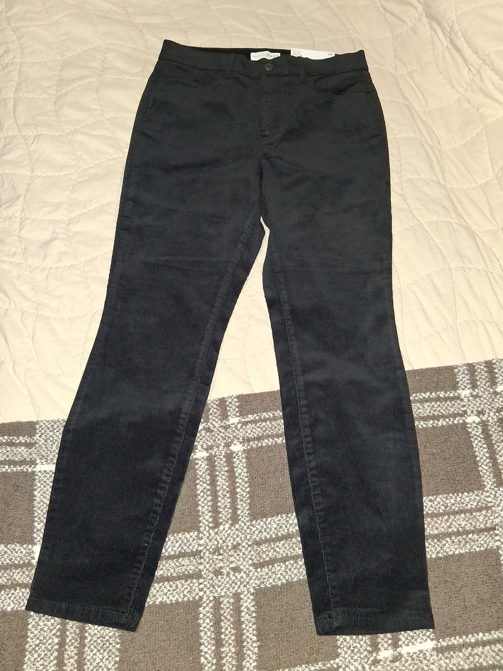 LOFT SKINNY HIGH RISE REGULAR PETITE SZ 28 Women’s Black Straight Jeans